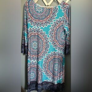 Colorful Mandala Print Dress